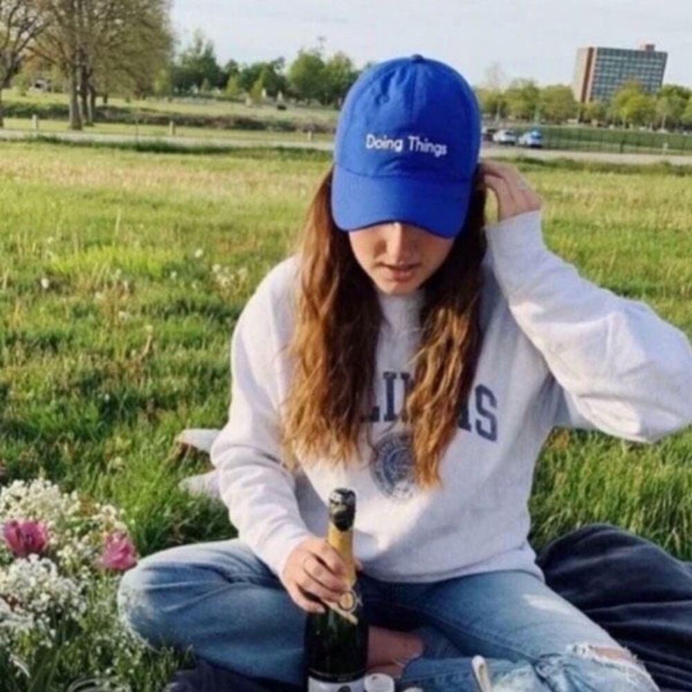 Outdoor Voices Blue "Doing Things" Baseball Cap